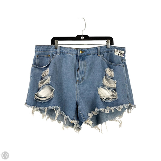 Shorts By Shein In Blue Denim, Size: 3x