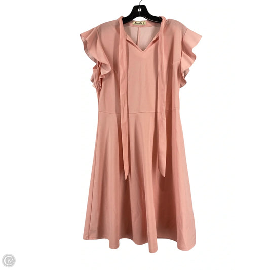 Dress Casual Midi By Cmc In Pink, Size: L