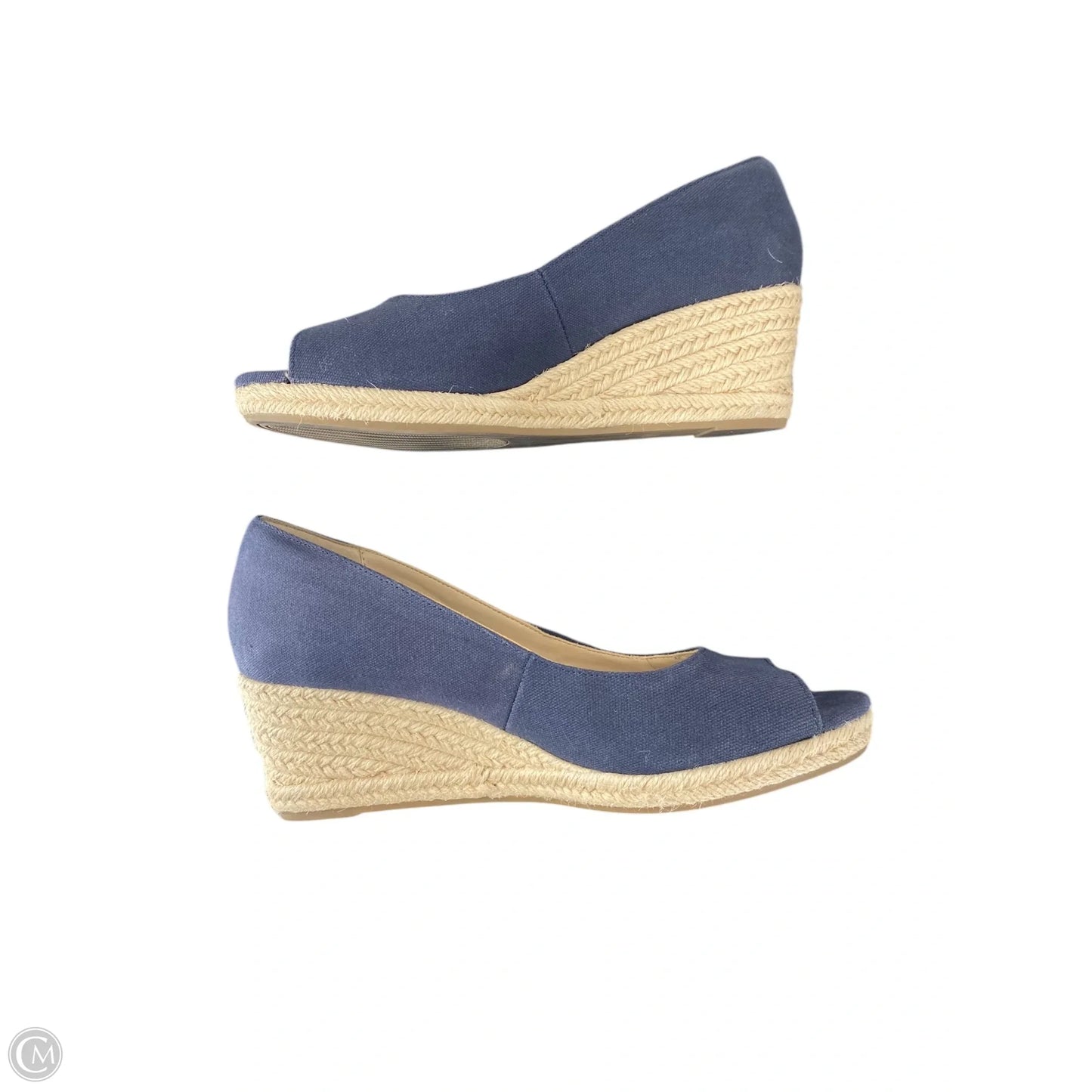 Shoes Heels Wedge By Bandolino In Blue, Size: 9