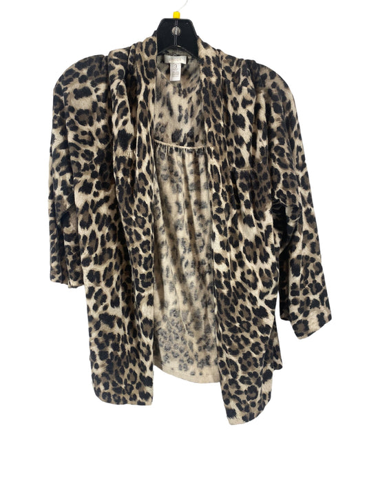 Animal Print Cardigan Chicos, Size 3