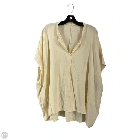 Top Short Sleeve By Easel In Cream, Size: M