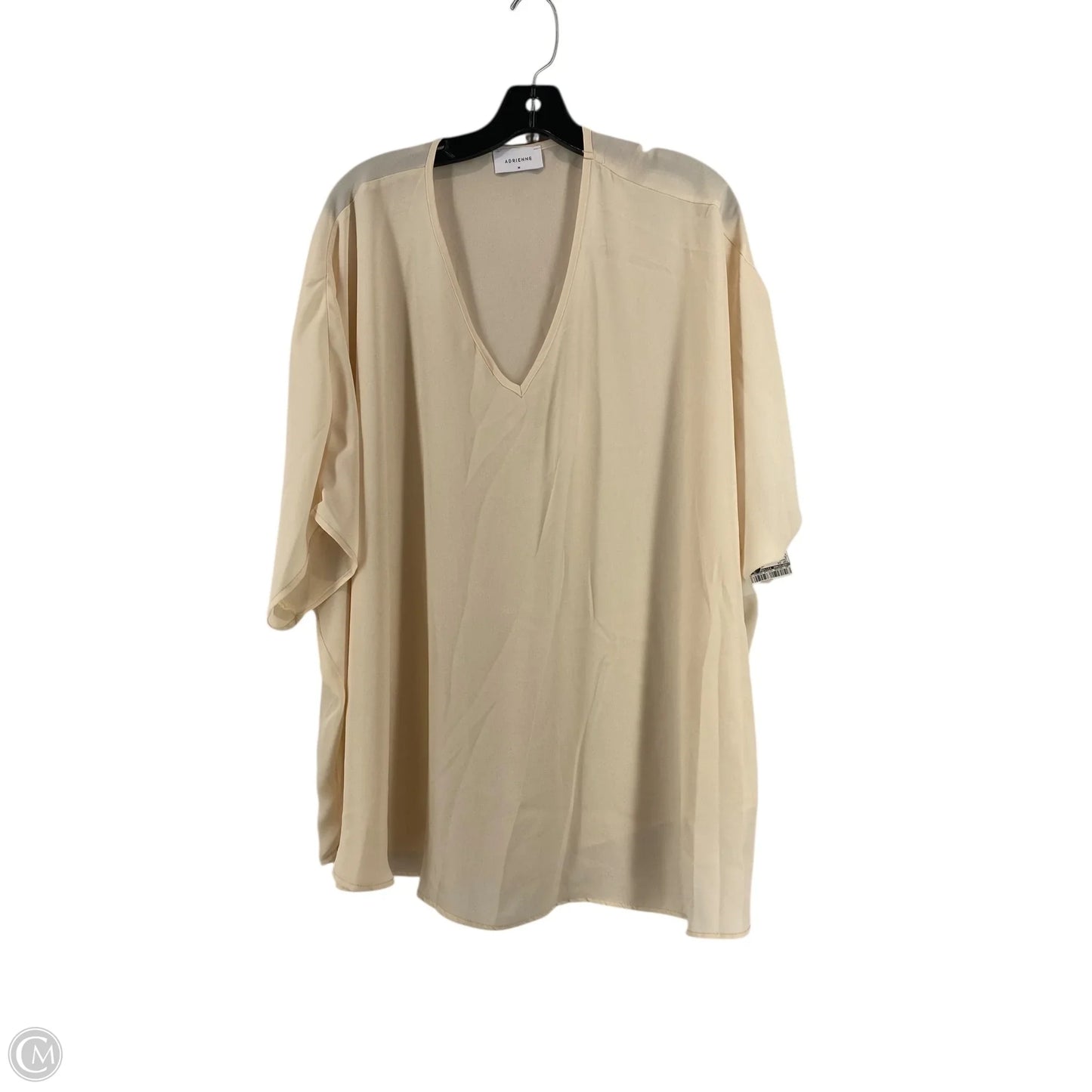 Top Short Sleeve By Adrienne Vittadini In Cream, Size: M