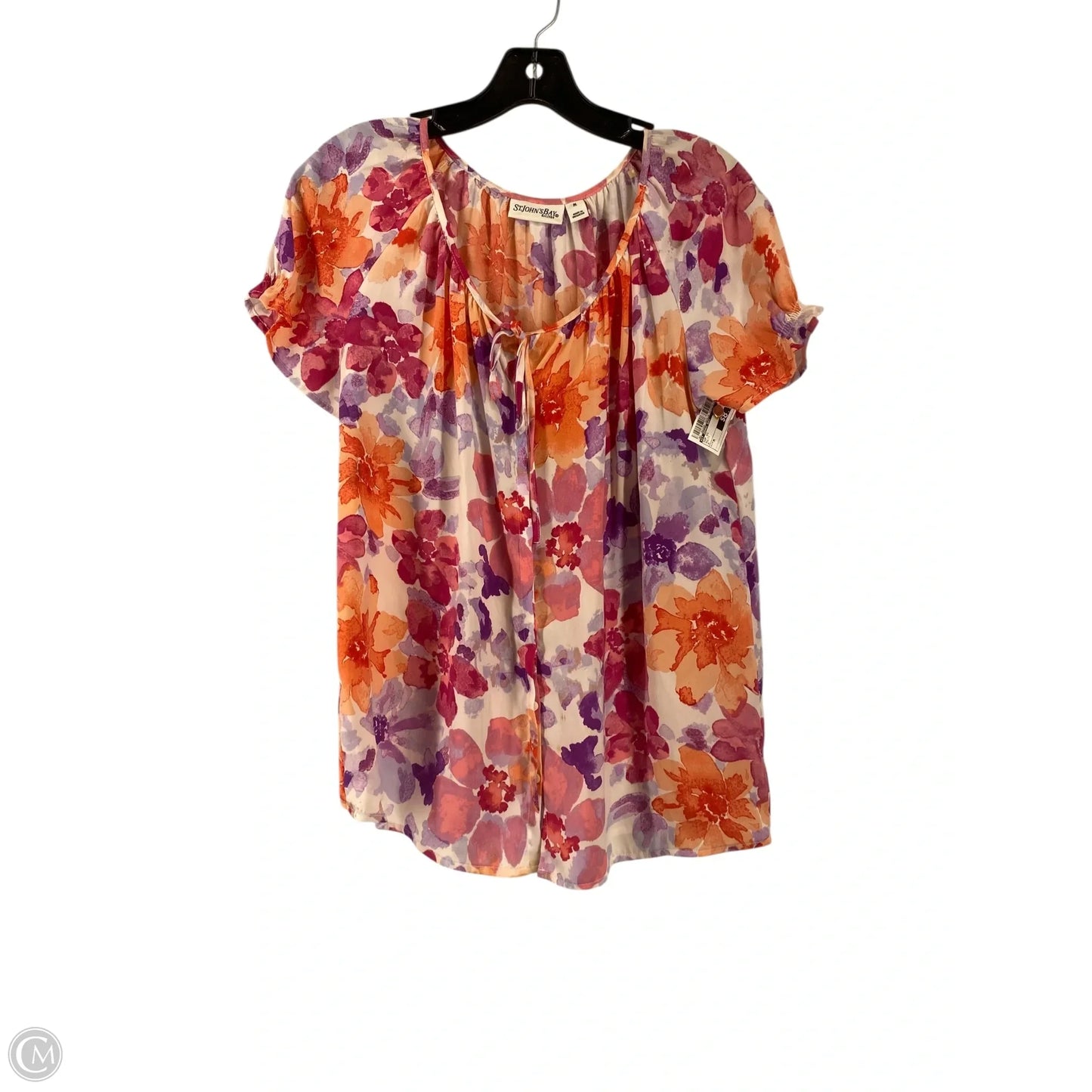 Top Short Sleeve By St Johns Bay In Multi-colored, Size: M