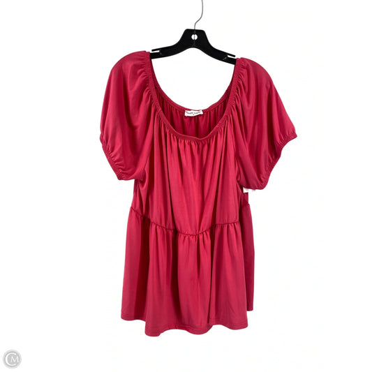 Top Short Sleeve By Clothes Mentor In Pink, Size: 2x