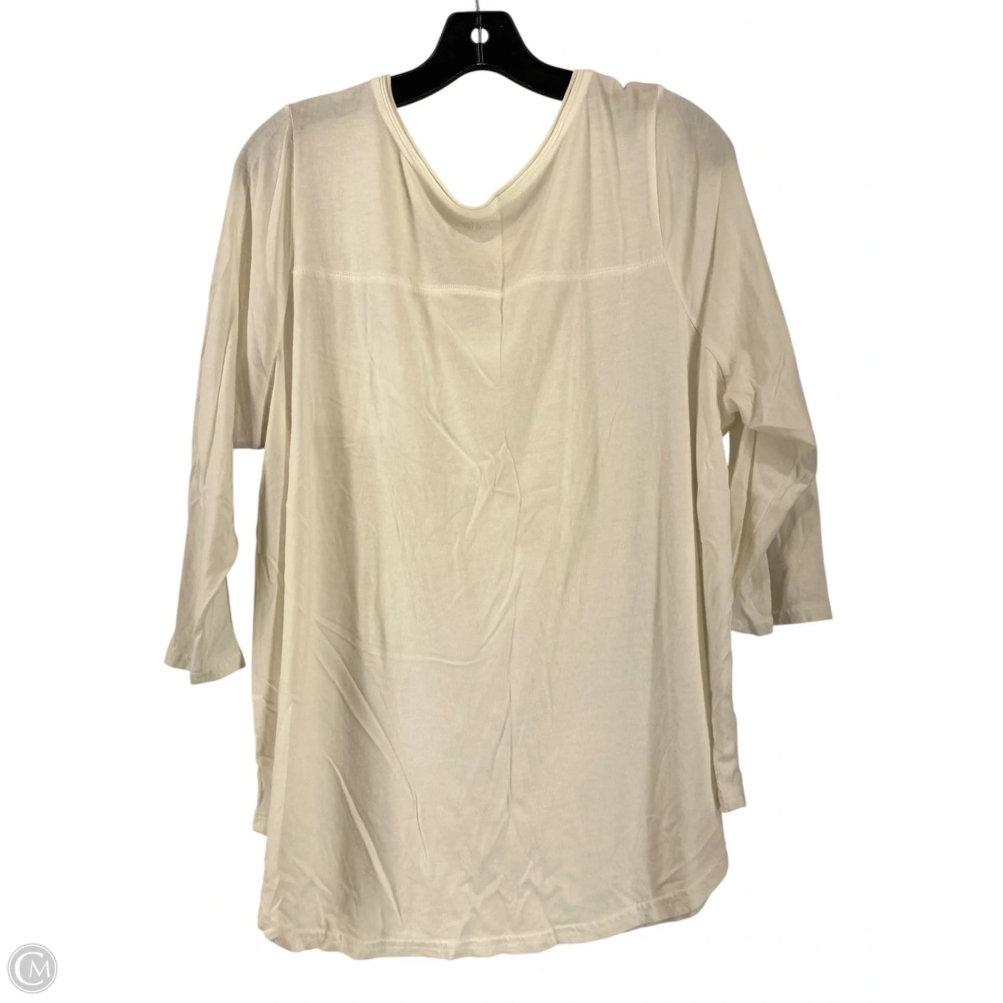 Top Long Sleeve By Lane Bryant In White, Size: 18