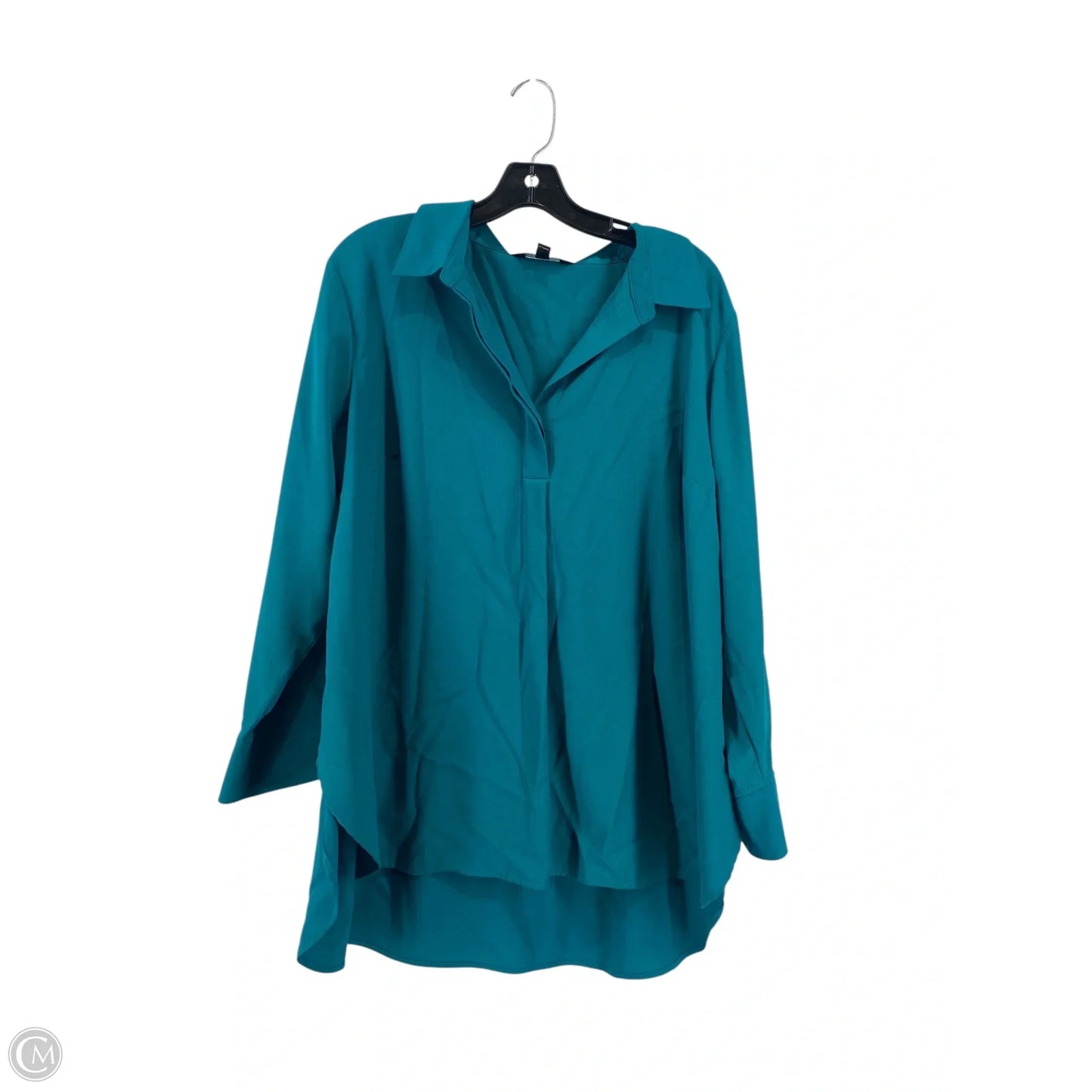 Top Long Sleeve By Paige In Green, Size: 1x