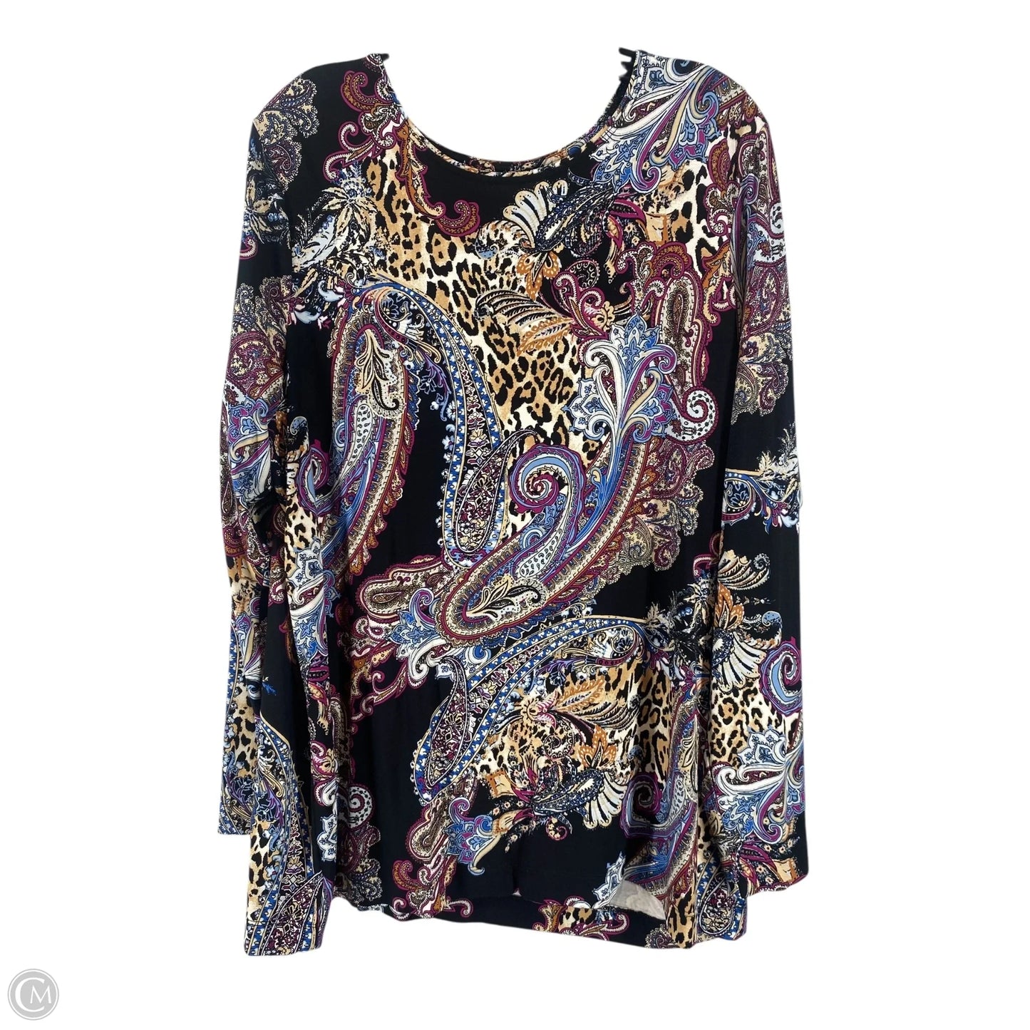 Top Long Sleeve By Chicos In Multi-colored, Size: L