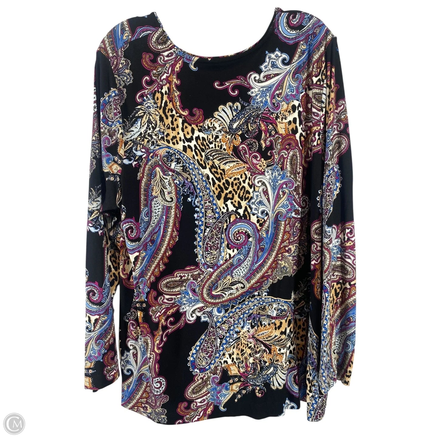 Top Long Sleeve By Chicos In Multi-colored, Size: L