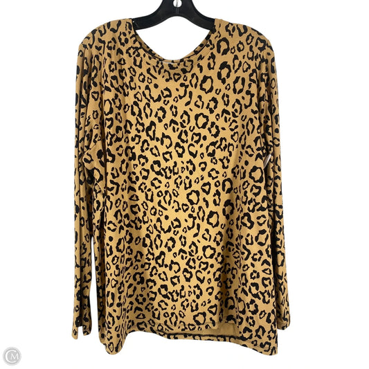 Top Long Sleeve By Chicos In Animal Print, Size: L