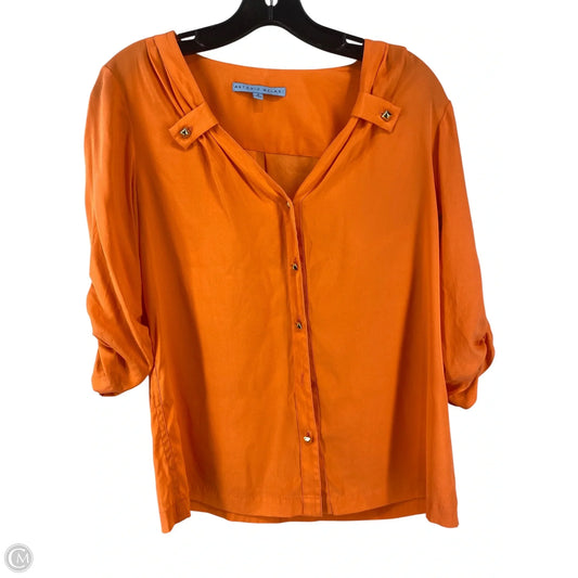 Top 3/4 Sleeve By Antonio Melani In Orange, Size: S