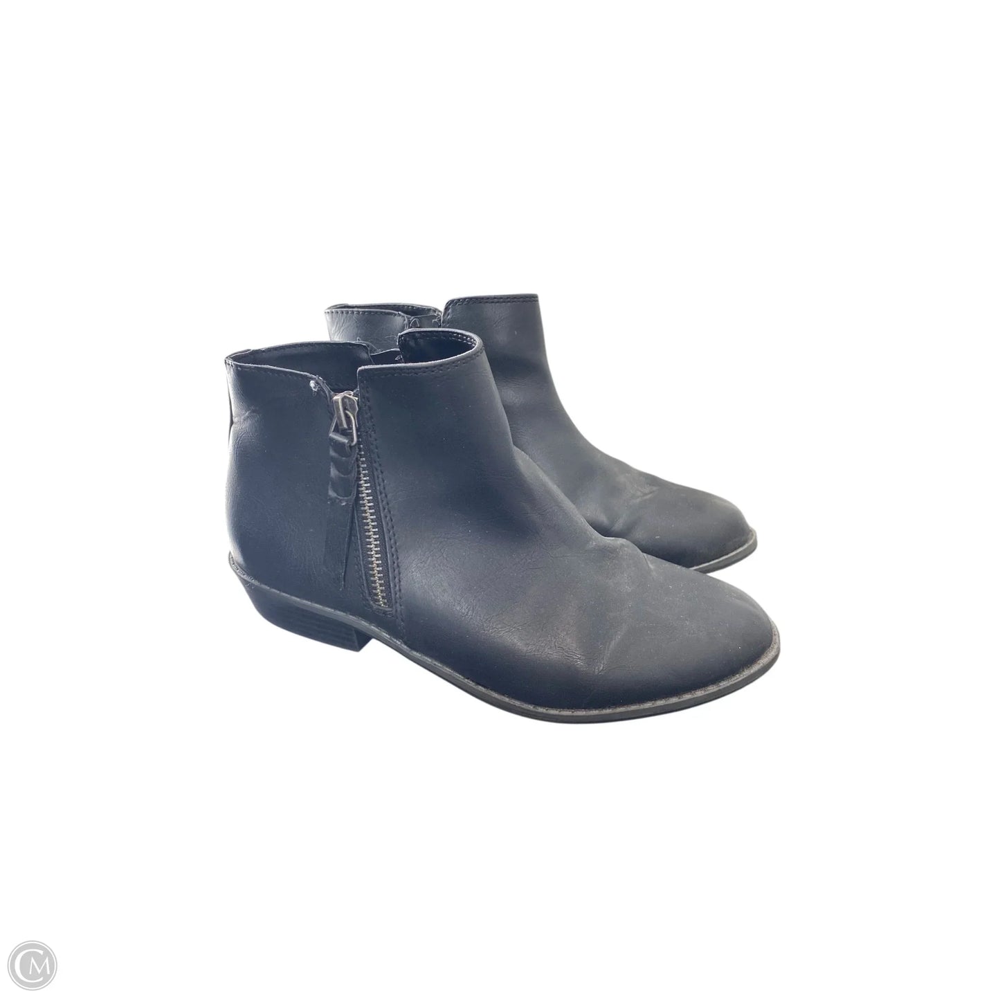 Boots Ankle Flats By Clothes Mentor In Black, Size: 5