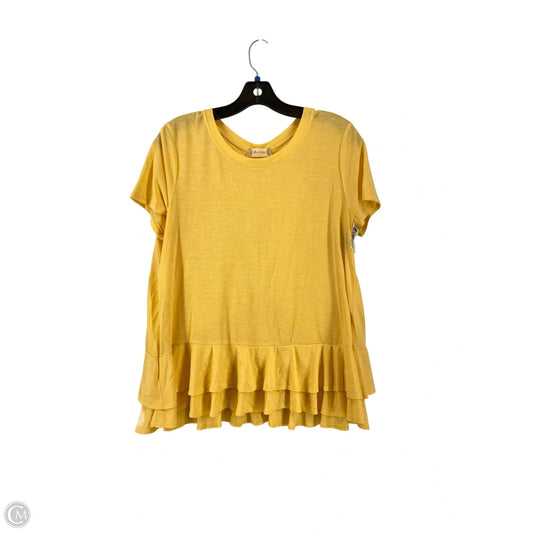 Top Short Sleeve By Altard State In Yellow, Size: L
