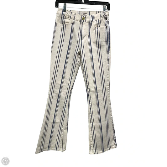 Jeans Flared By Frame In Striped Pattern, Size: 28