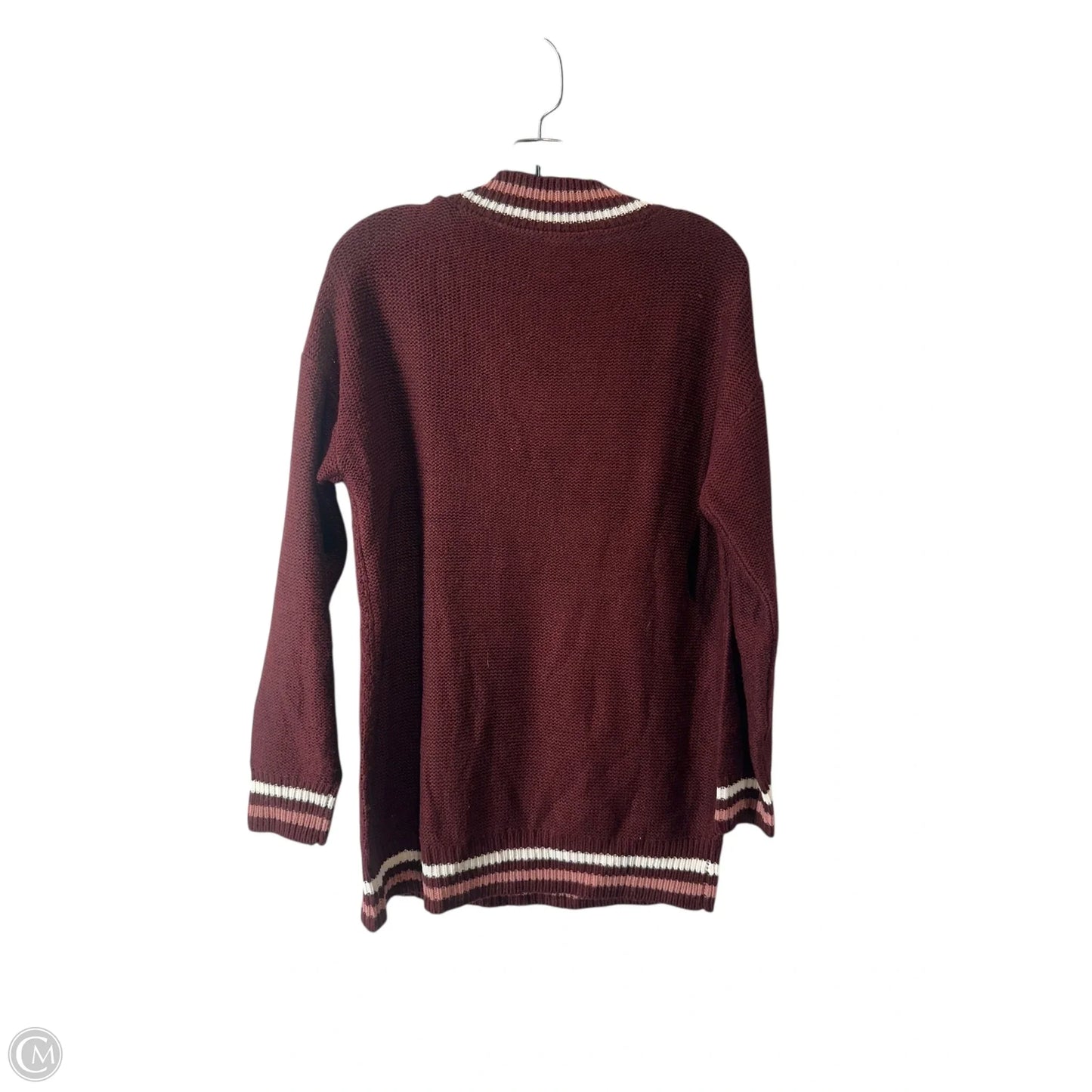 Sweater By Clothes Mentor In Maroon, Size: L