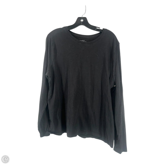 Top Long Sleeve Basic By Time And Tru In Black, Size: Xxl