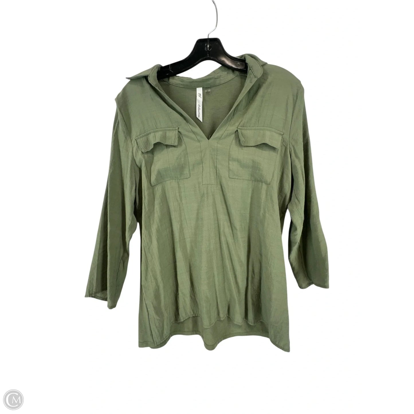 Top 3/4 Sleeve By Clothes Mentor In Green, Size: M