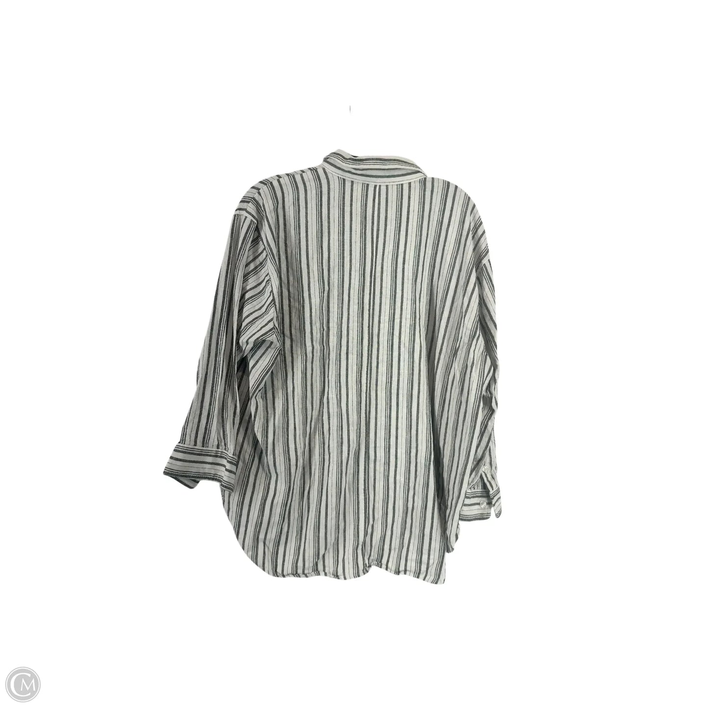 Top Long Sleeve By Nine West In Striped Pattern, Size: L