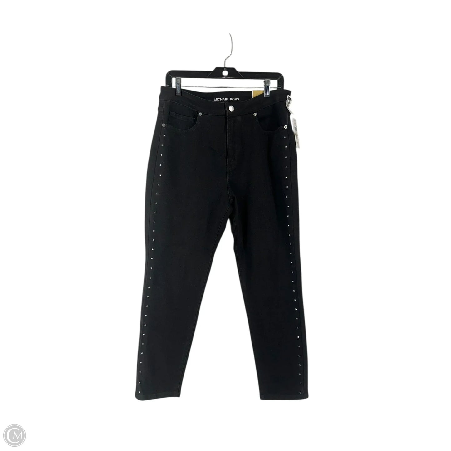 Jeans Skinny By Michael By Michael Kors In Black Denim, Size: 12