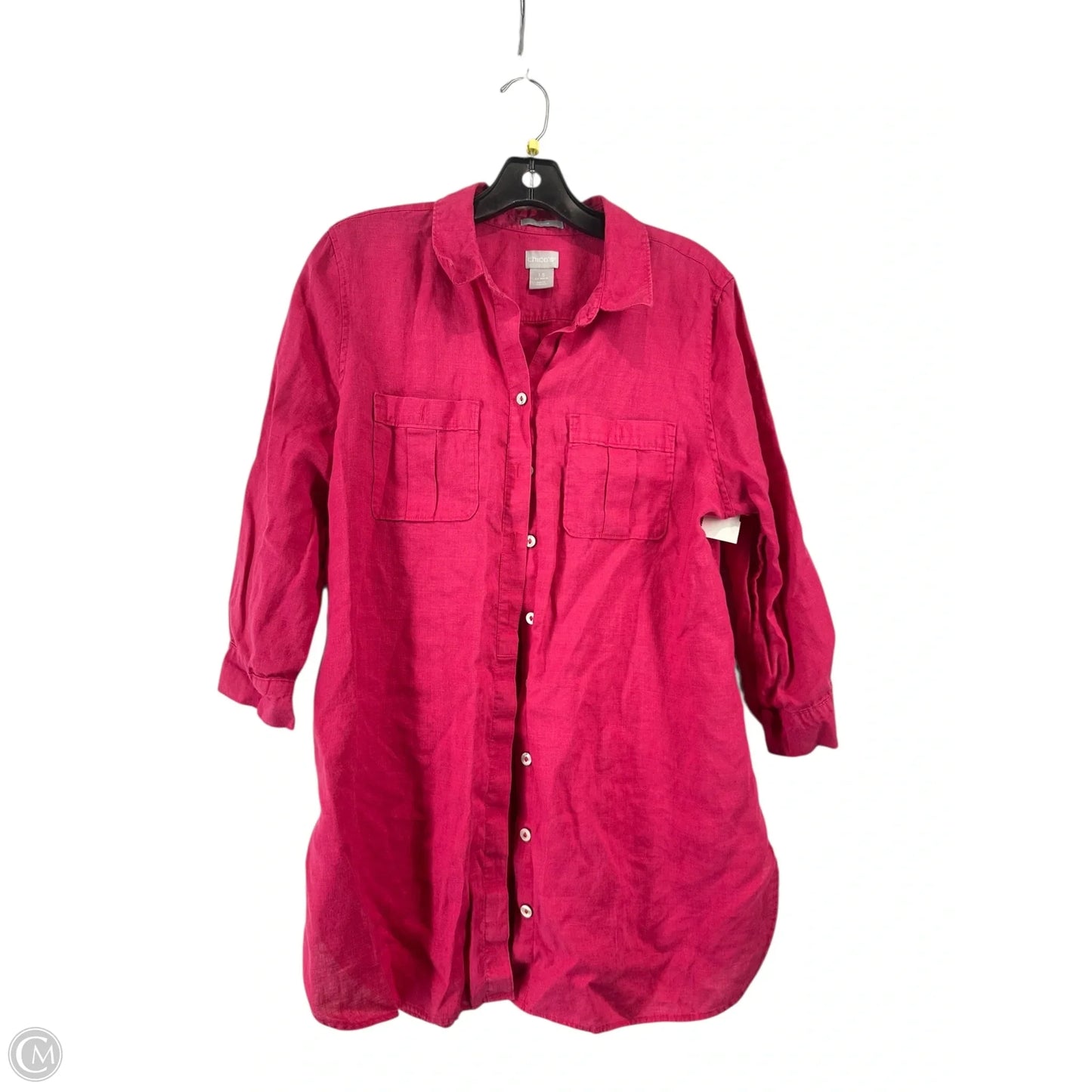 Top Long Sleeve By Chicos In Pink, Size: S