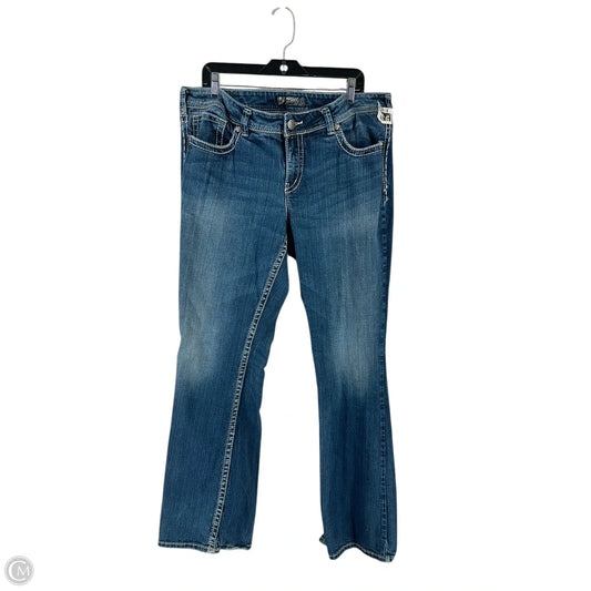 Jeans Boot Cut By Silver In Blue Denim, Size: 18