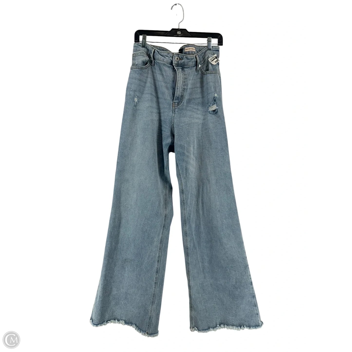 Jeans Straight By Bcbg In Blue Denim, Size: 14