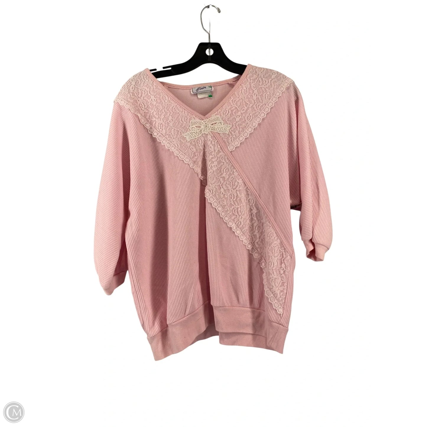 Top Long Sleeve By Cmc In Pink, Size: L