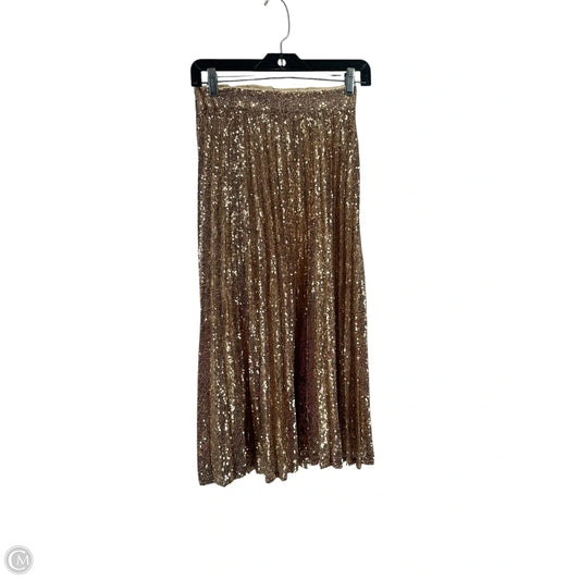 Skirt Midi By Lulus In Gold, Size: Xs