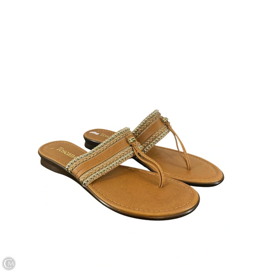Sandals Flip Flops By Toscanella In Brown, Size: 7