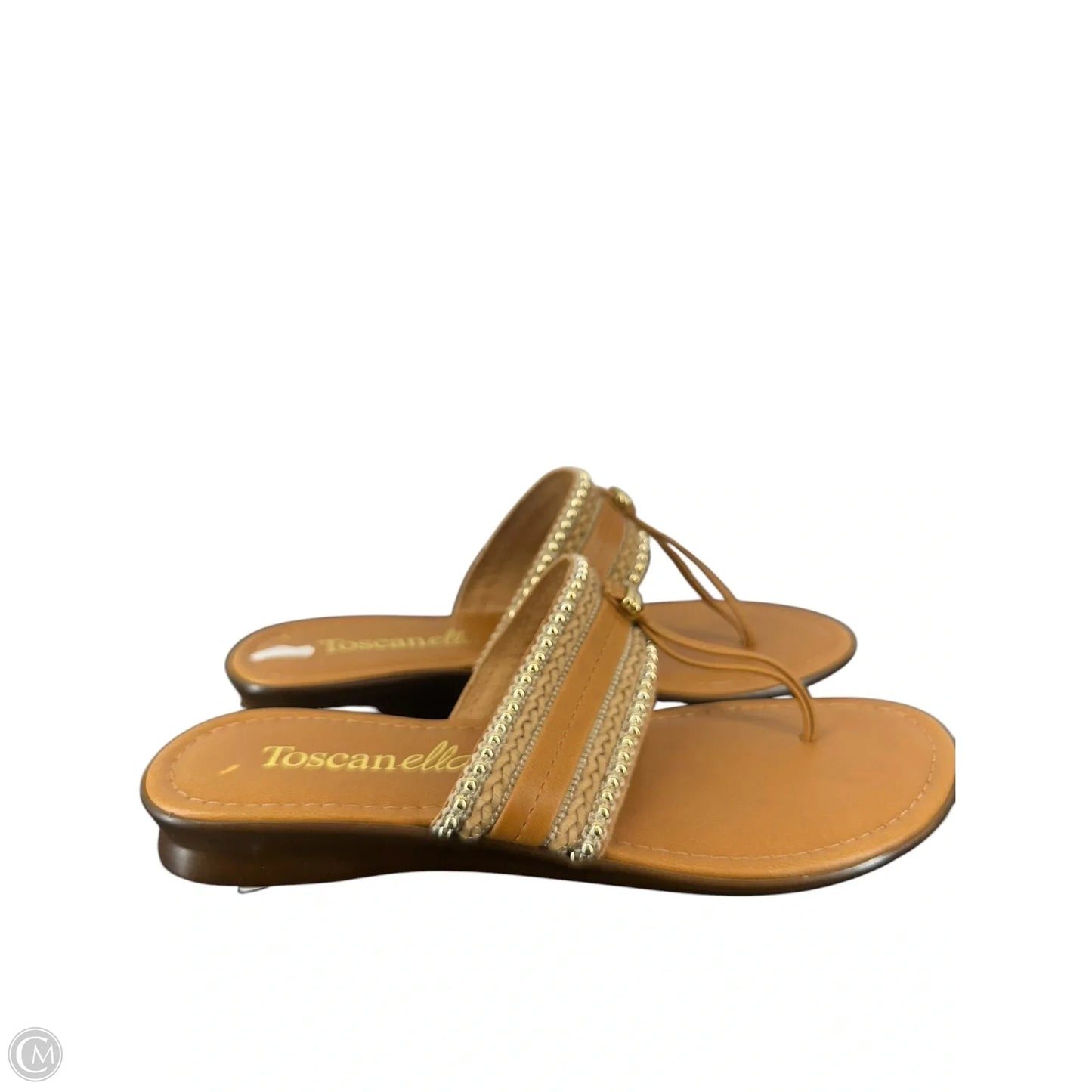 Sandals Flip Flops By Toscanella In Brown, Size: 7