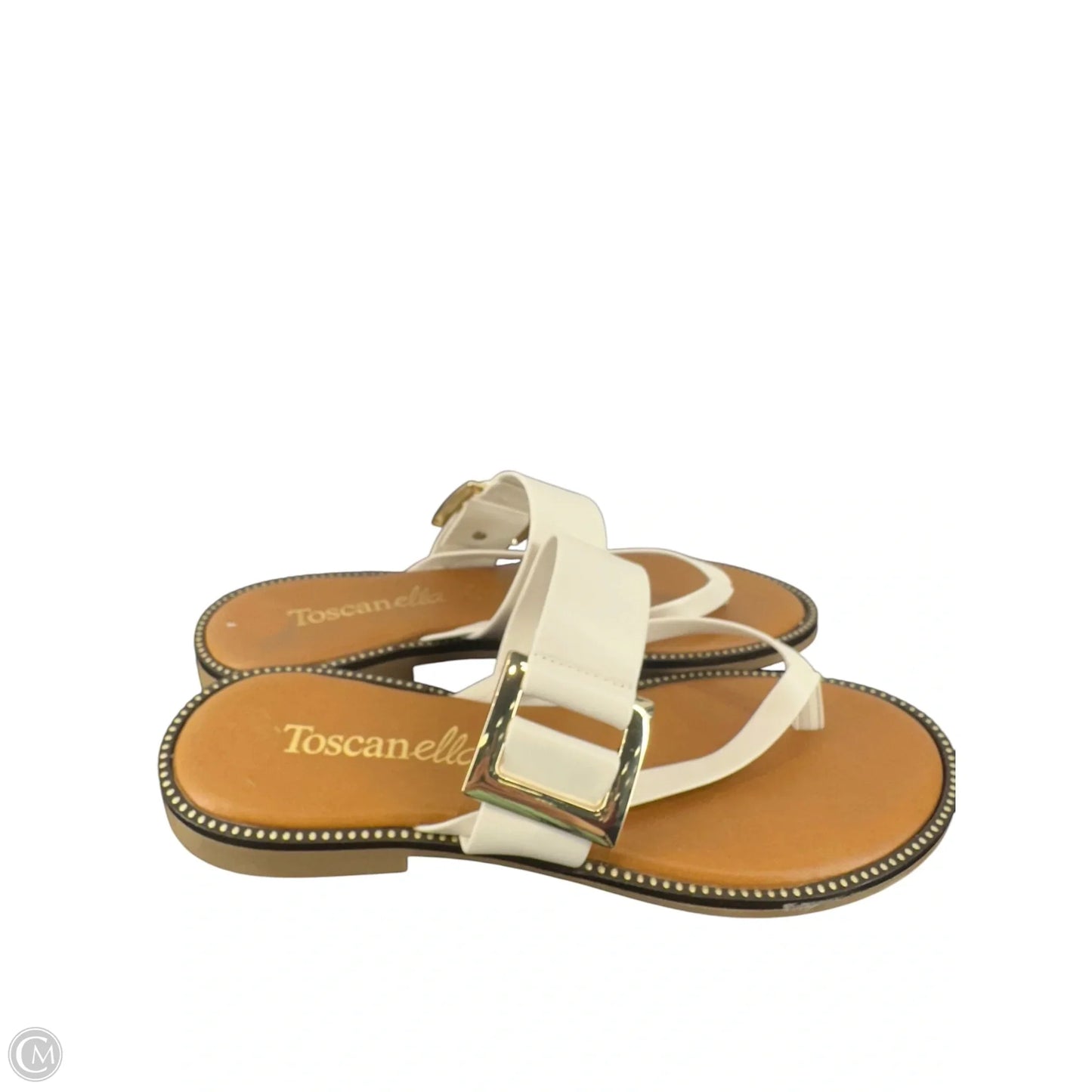 Sandals Flip Flops By Toscanella In White, Size: 7