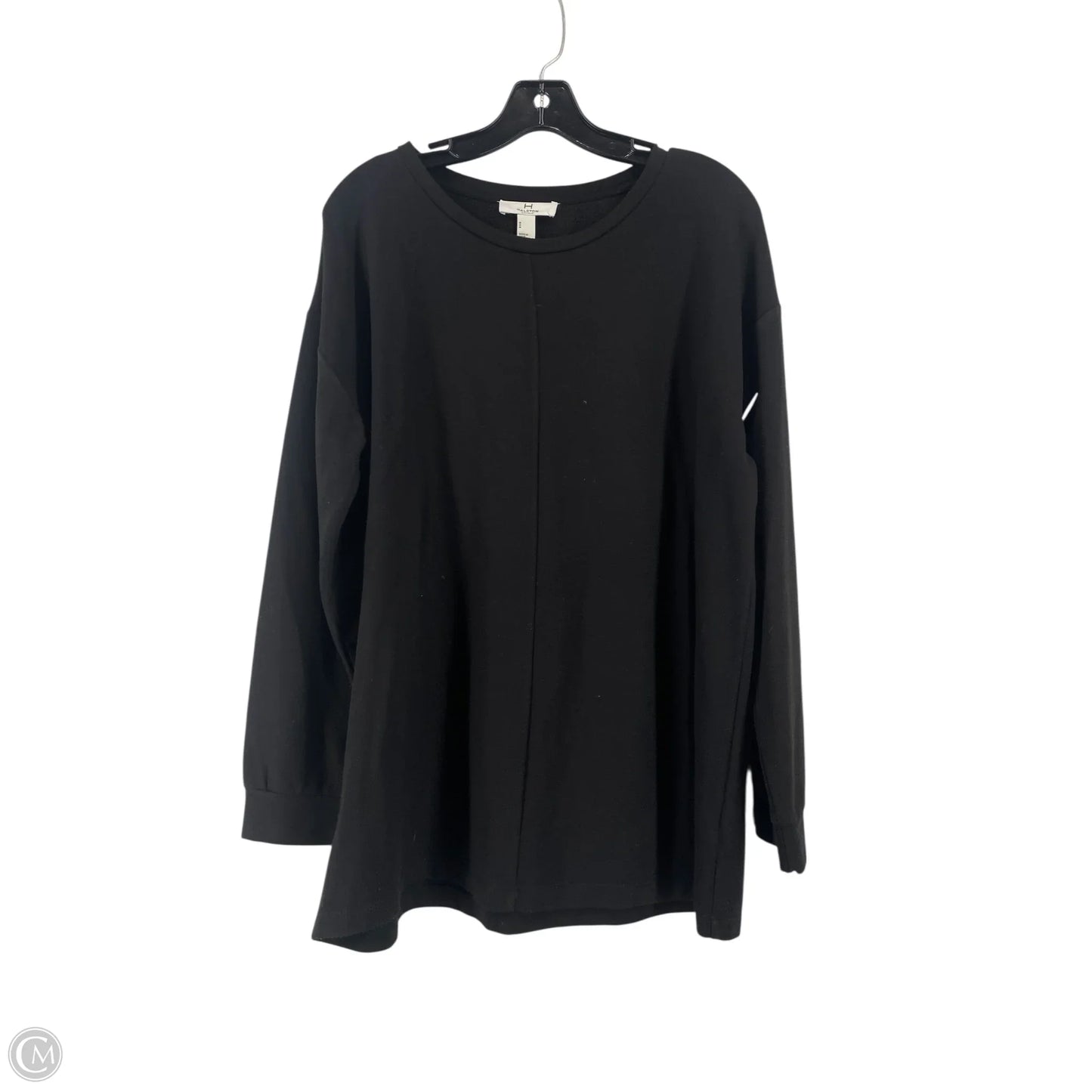 Top Long Sleeve Designer By Halston In Black, Size: M