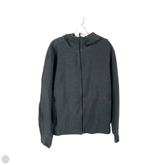 Athletic Jacket By Nike In Grey, Size: M