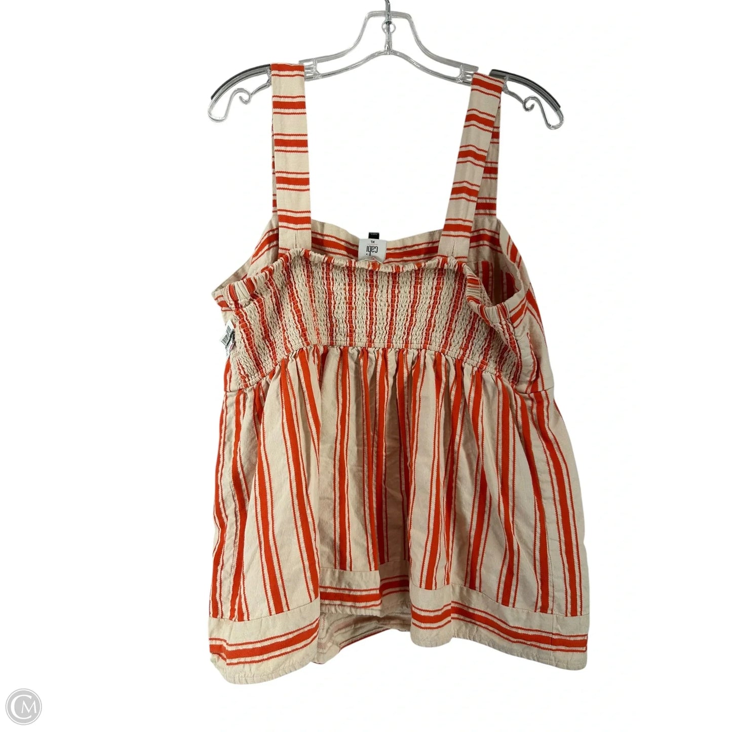 Top Sleeveless By Cabi In Orange, Size: Xl
