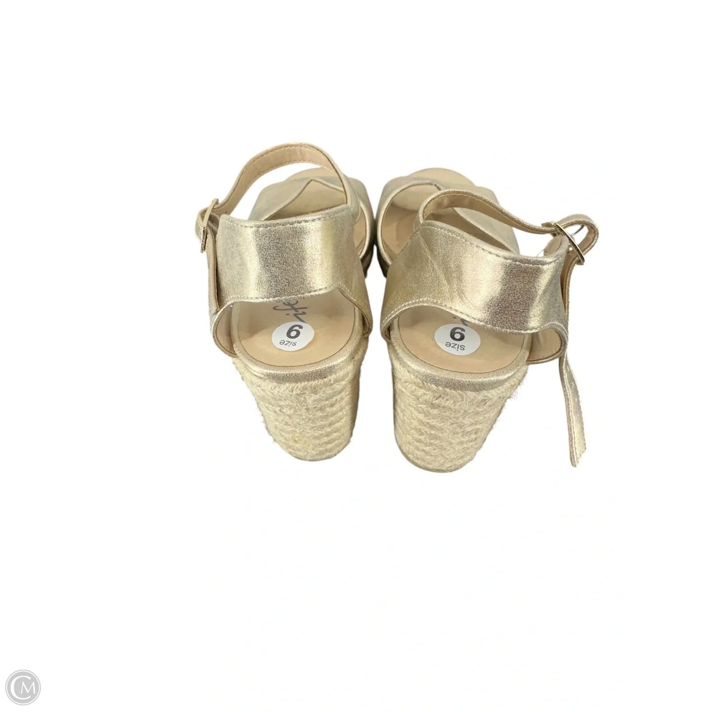 Sandals Heels Block By Life Stride In Gold, Size: 9