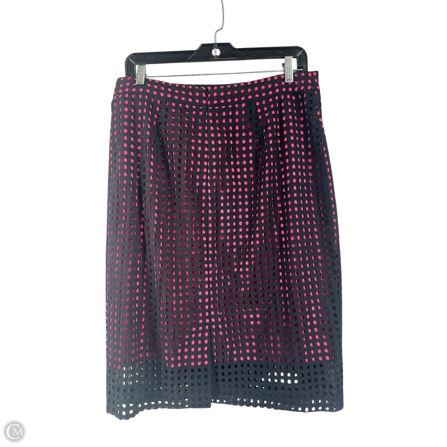 Skirt Midi By Halogen In Black & Pink, Size: 12