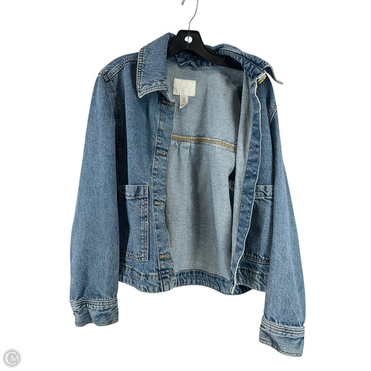 Jacket Denim By H&m In Blue Denim, Size: M