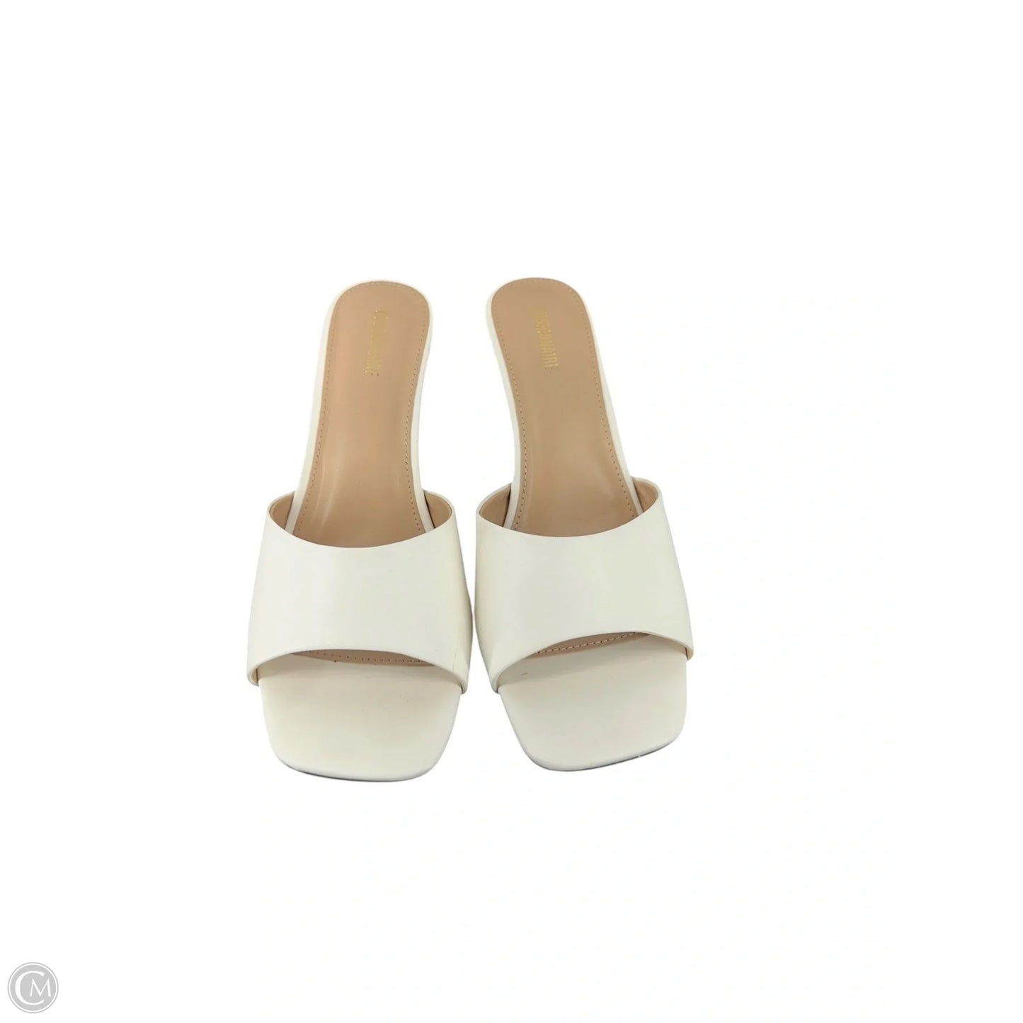 Sandals Heels Kitten By Cushionaire In White, Size: 9