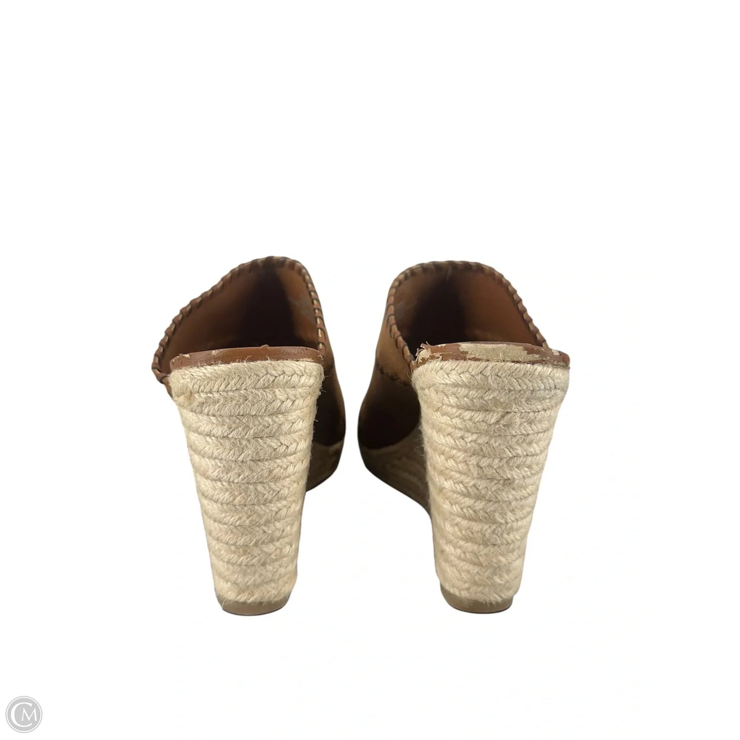 Sandals Heels Block By Crown Vintage In Brown, Size: 10