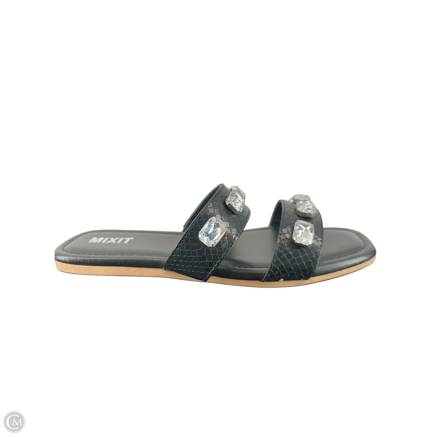 Sandals Flats By Mix It In Black, Size: 8