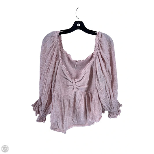 Top Short Sleeve By Free People In Pink, Size: Xl