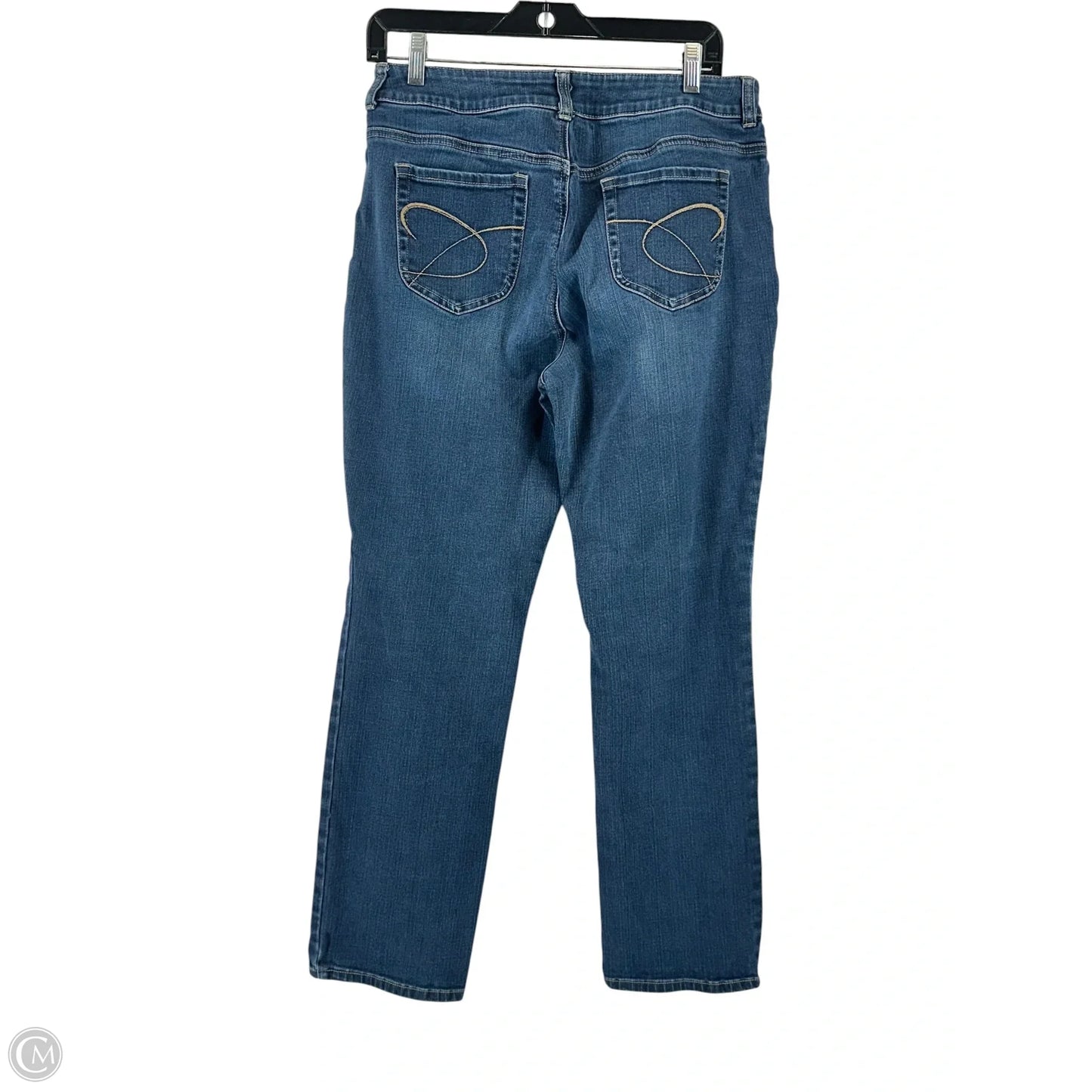 Jeans Straight By Chicos In Blue Denim, Size: 10
