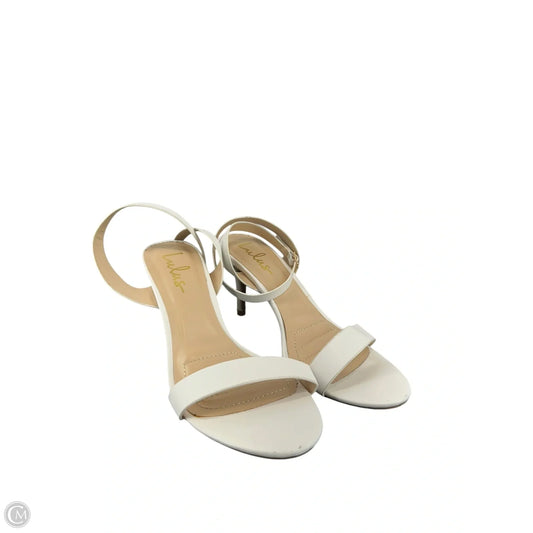 Sandals Heels Stiletto By Lulus In White, Size: 8.5