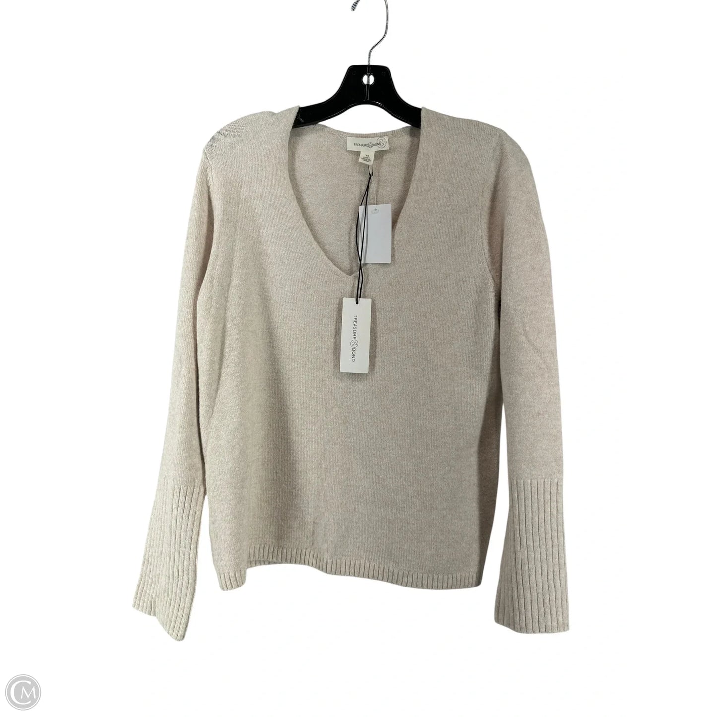 Sweater By Treasure And Bond In Cream, Size: Xs