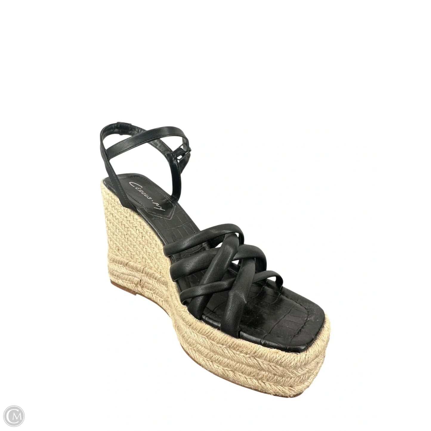 Shoes Heels Wedge By Clothes Mentor In Black, Size: 10