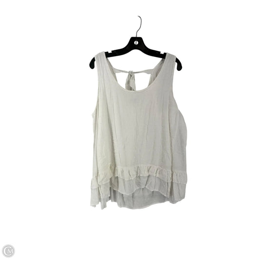 Top Sleeveless By Democracy In White, Size: Xl