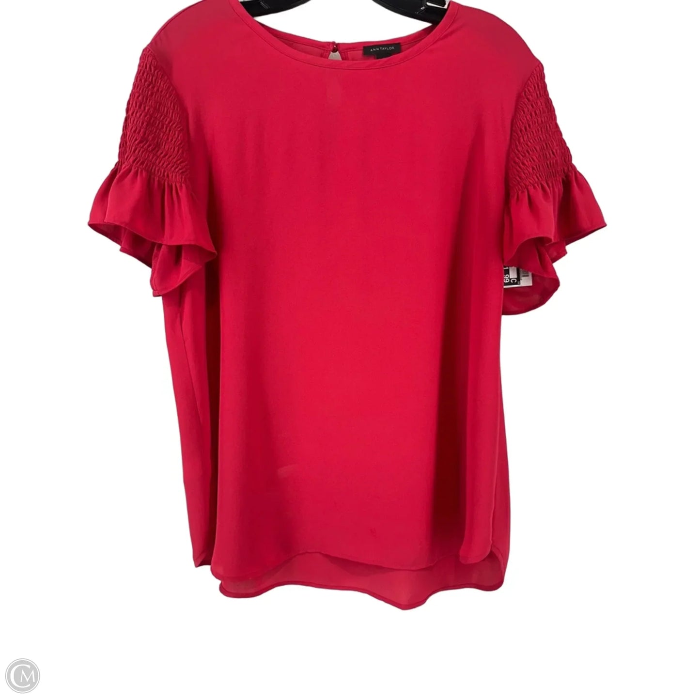 Top Short Sleeve By Ann Taylor In Pink, Size: M