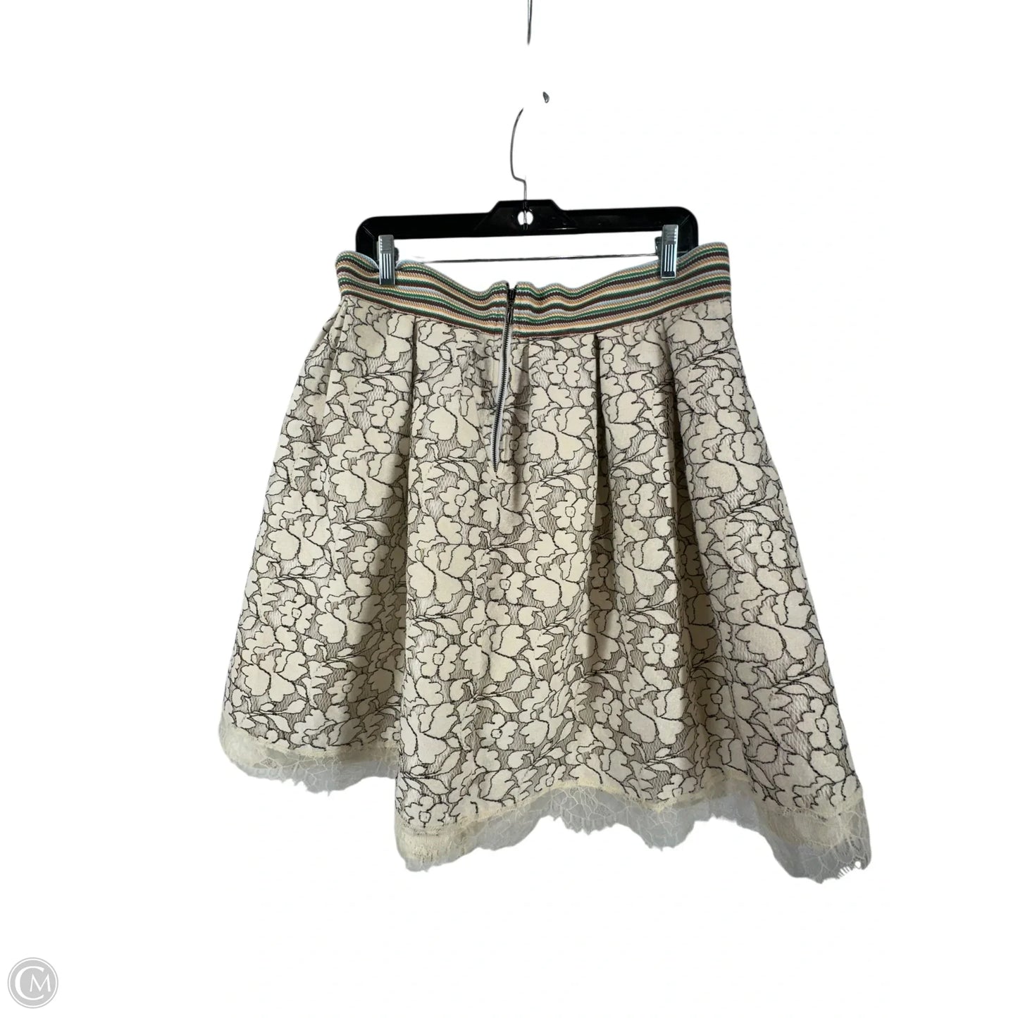 Skirt Midi By Clothes Mentor In Cream, Size: L