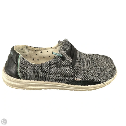 Shoes Flats By Hey Dude In Grey, Size: 9