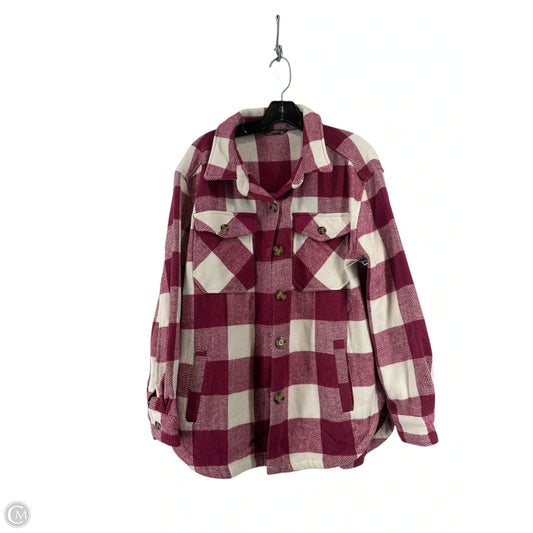 Jacket Shirt By Clothes Mentor In Plaid Pattern, Size: M