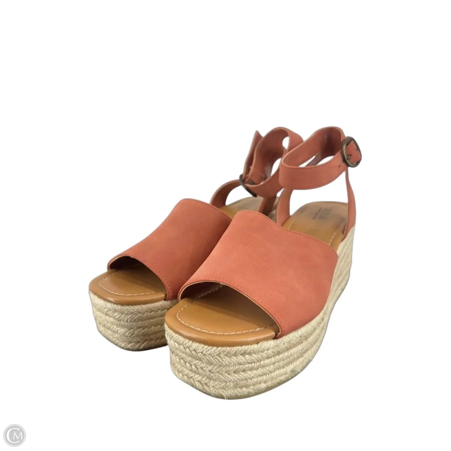 Sandals Heels Wedge By Ana In Brown, Size: 8.5